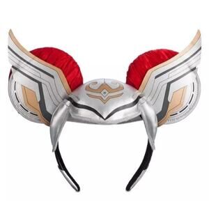 Disney Parks Marvel Mighty Thor Valkyrie Ears Headband Love & Thunder New!